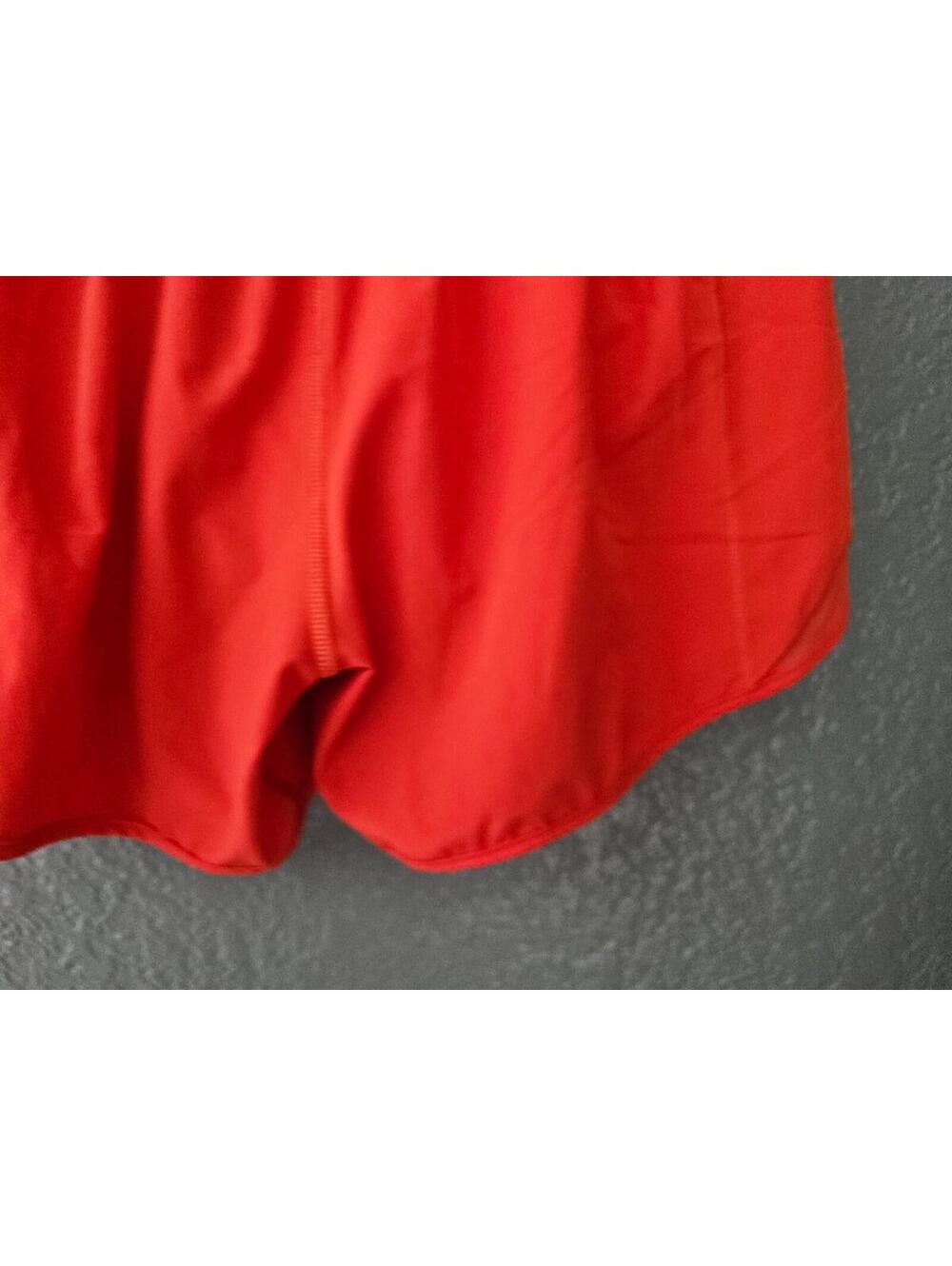Women's Lululemon Shorts Lined Orange Size 2 Tall Elastic Waist Side Zip Pocket - Picture 16 of 16